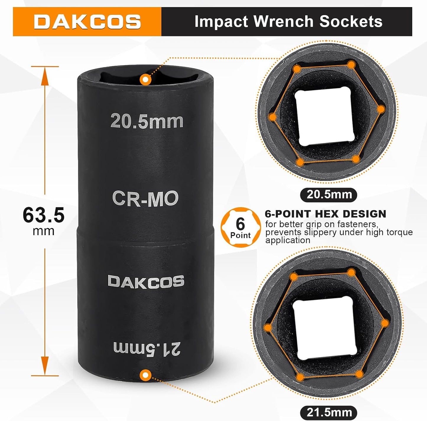 3 Llaves impacto aluminio 0.728x0.768pulg