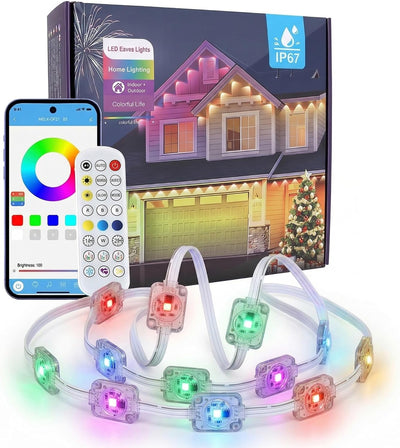 Luces LED RGB exteriores IP67 100ft control remoto Navidad