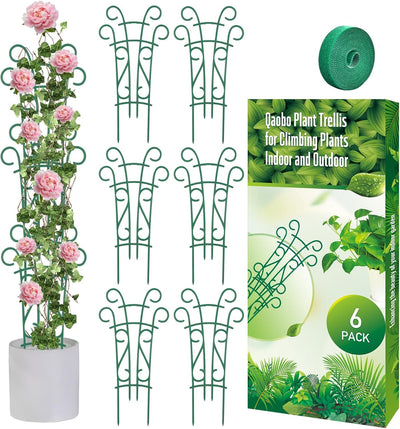 Enrejado para plantas trepadoras interior y exterior 6 Pzas