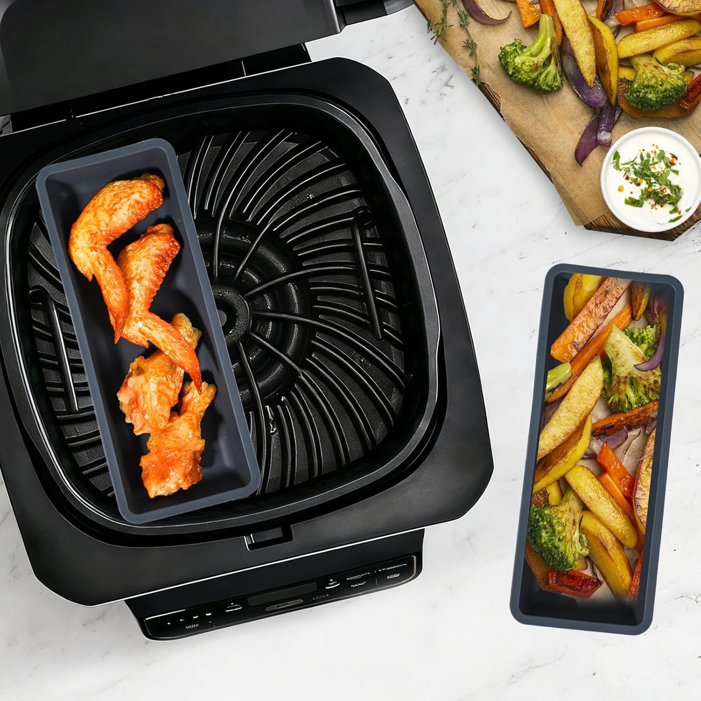 Bandejas de silicona para servir vegetales Ninja Foodi AG300 y AG400