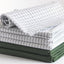 Toallas de cocina de algodón absorbentes en rayas verdes salvia, juego de 6 paños estrechos 18 x 28 pulgadas
