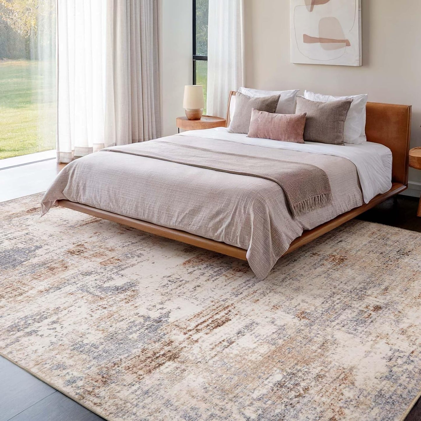 Alfombra lavable sala 10x14pulg suave antideslizante