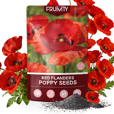 Semillas amapola roja 0.35oz 10000uds flor jardín tributo