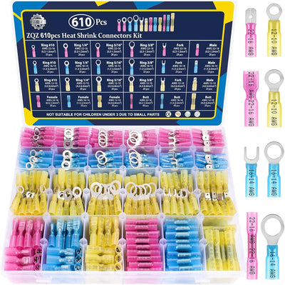 Kit conectores termorretráctiles eléctricos marinos impermeables