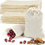30 bolsas de muselina sin blanquear con cordón reutilizables para especias, hierbas, colar sopa, té y remojo de pies