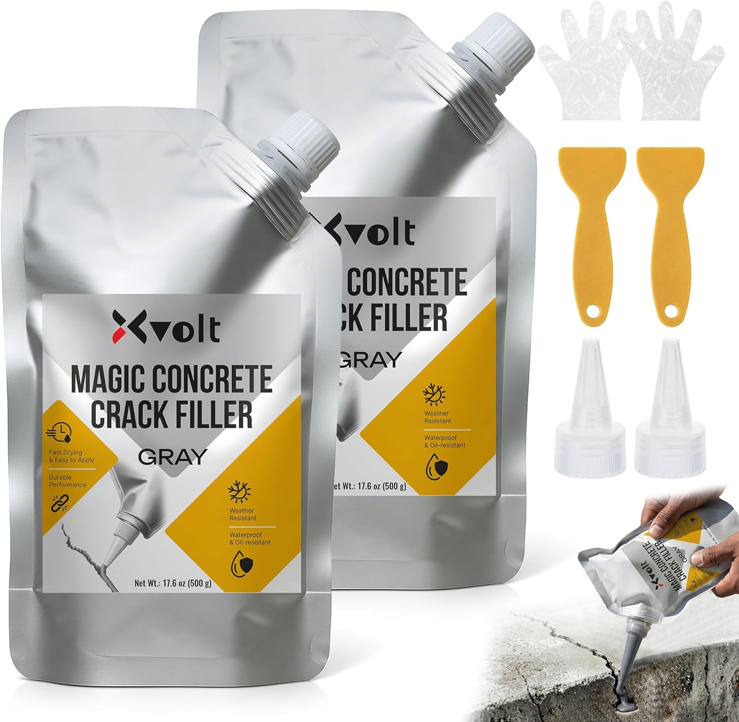 Sellador autonivelante para grietas en hormigón patio