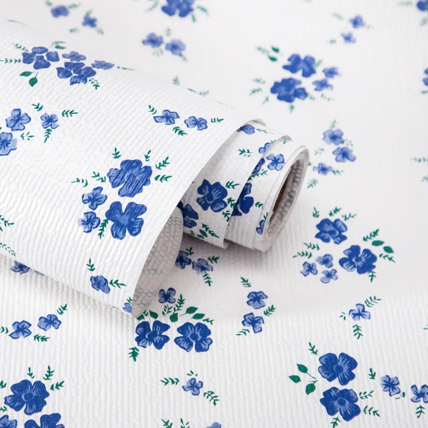Revestimiento de estante RAY STAR 12 x 10 pulgadas para armarios cocina antideslizante azul crema floral