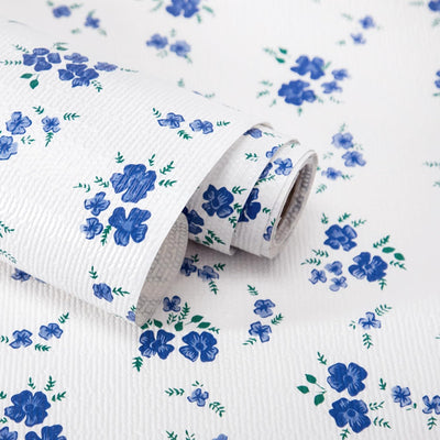 Revestimiento de estante RAY STAR 12 x 10 pulgadas para armarios cocina antideslizante azul crema floral