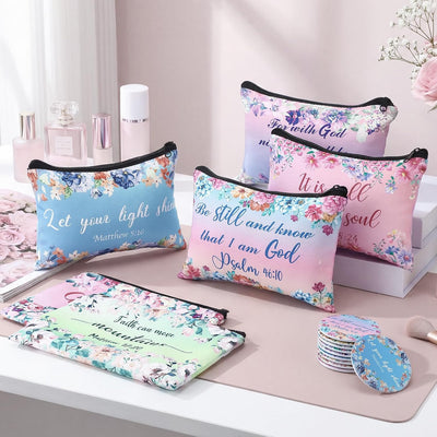 20 Pzas Bolsas Lona Religiosas con Versículos Bíblicos