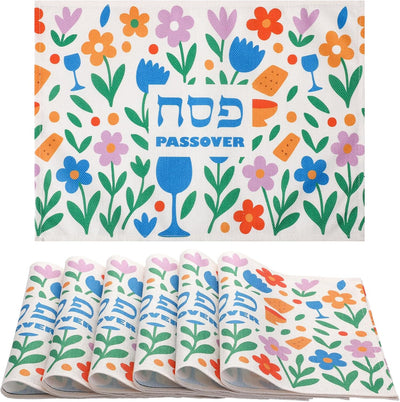 Manteles individuales lavables Blushtier 12 x 18 pulgadas flor de primavera