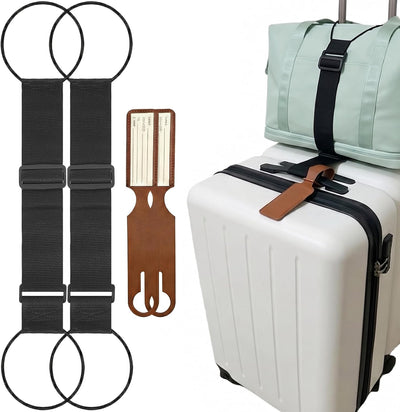 2 Pzas Correas Conector Maleta Elástica Ajustable Viaje