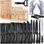 Set Cuchillos Acero Inox con Bloque Magnético y Tabla Cortar