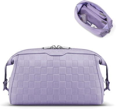 Bolsa maquillaje viaje 3 Pzas cuero impermeable con forro