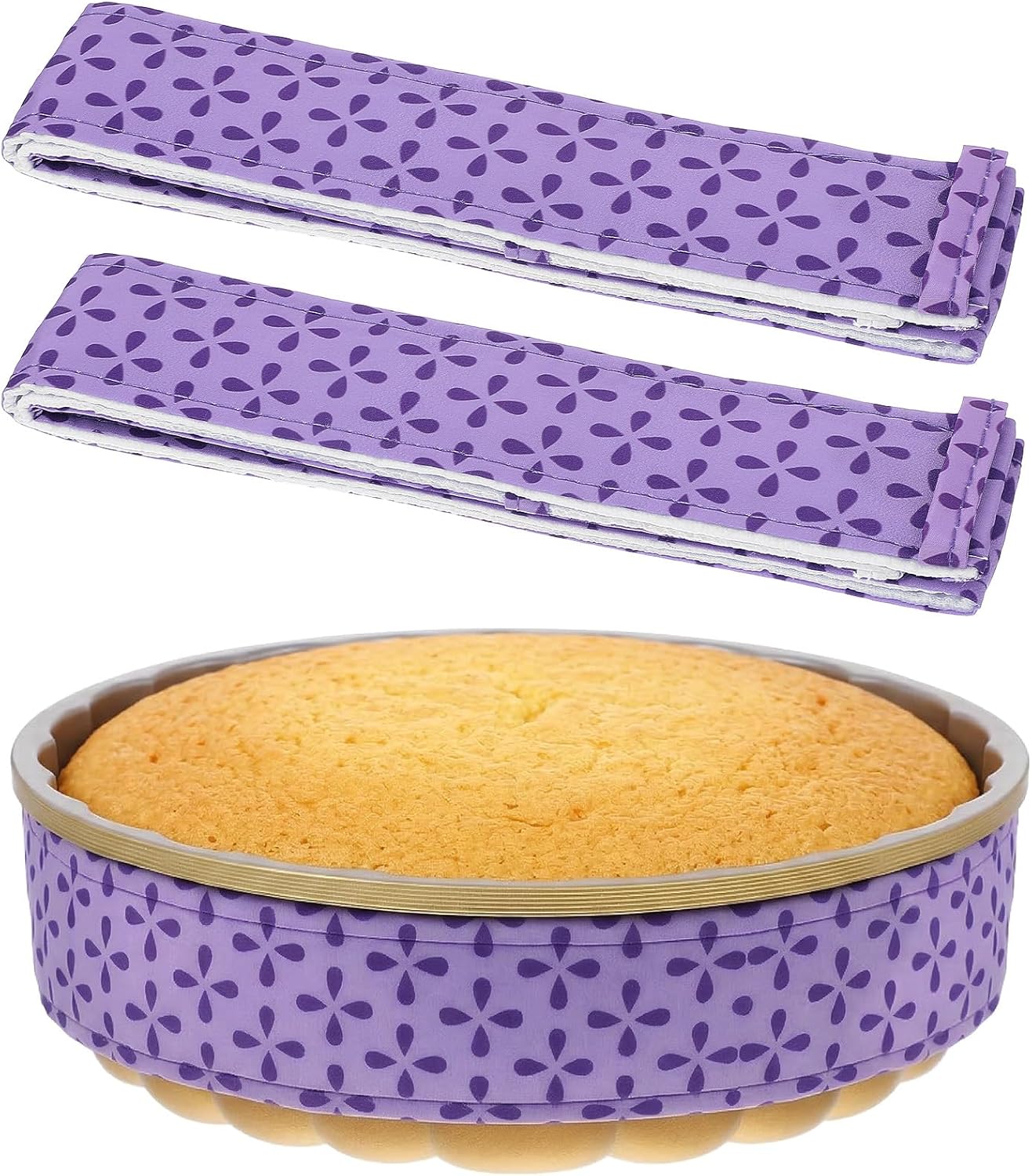 Tiras de hornear gruesas de algodón morado para pasteles y tartas
