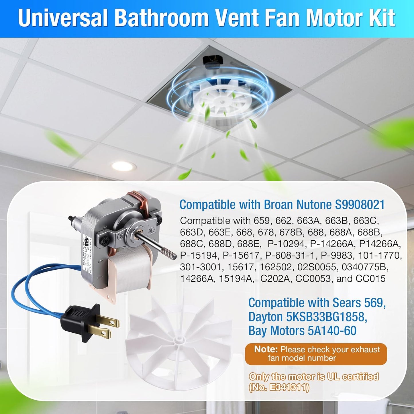 Motor Ventilador Baño Broan-NuTone