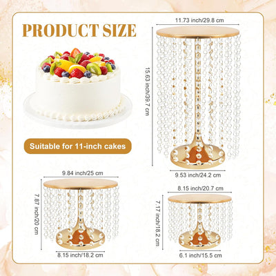 Set 6 Soportes Tartas Metal Colgante Dorado