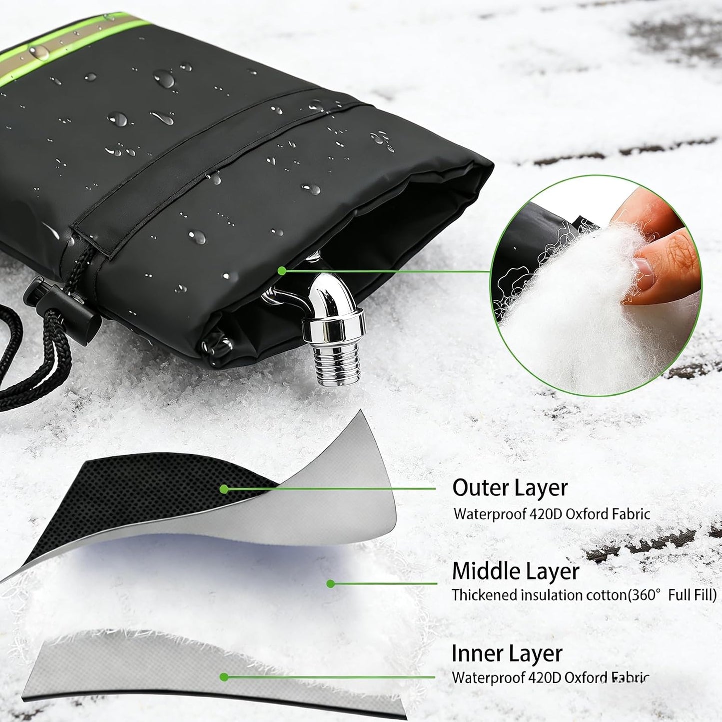 Fundas grifo exterior proteccion congelacion 10x6.3pulg