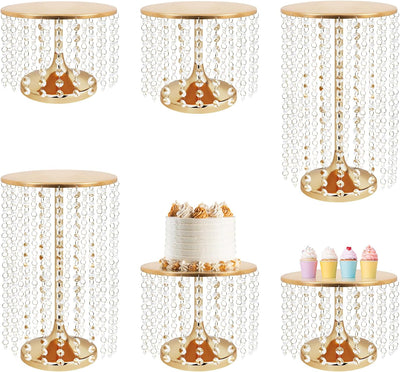 Set 6 Soportes Tartas Metal Colgante Dorado