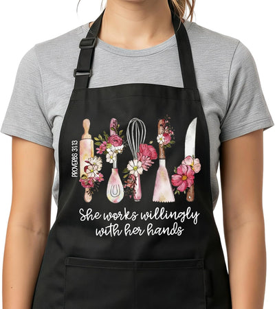 Delantal de cocina religioso para mujer cristiana