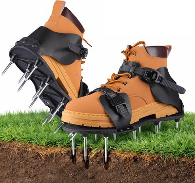 Zapatos aireadores césped con picos acero inox