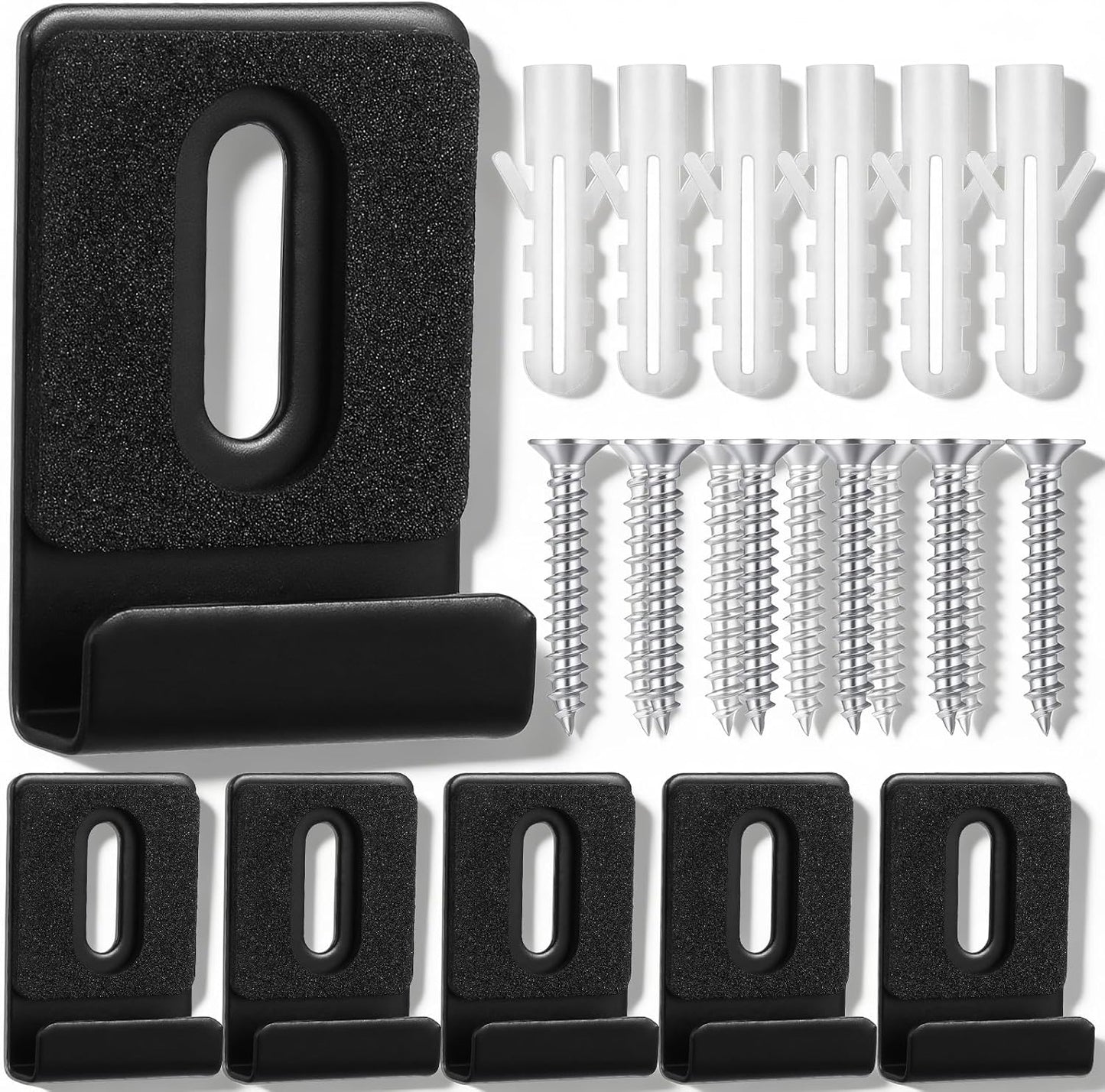 6 Clips Espejo Pared Acero Inox 1/2pulg