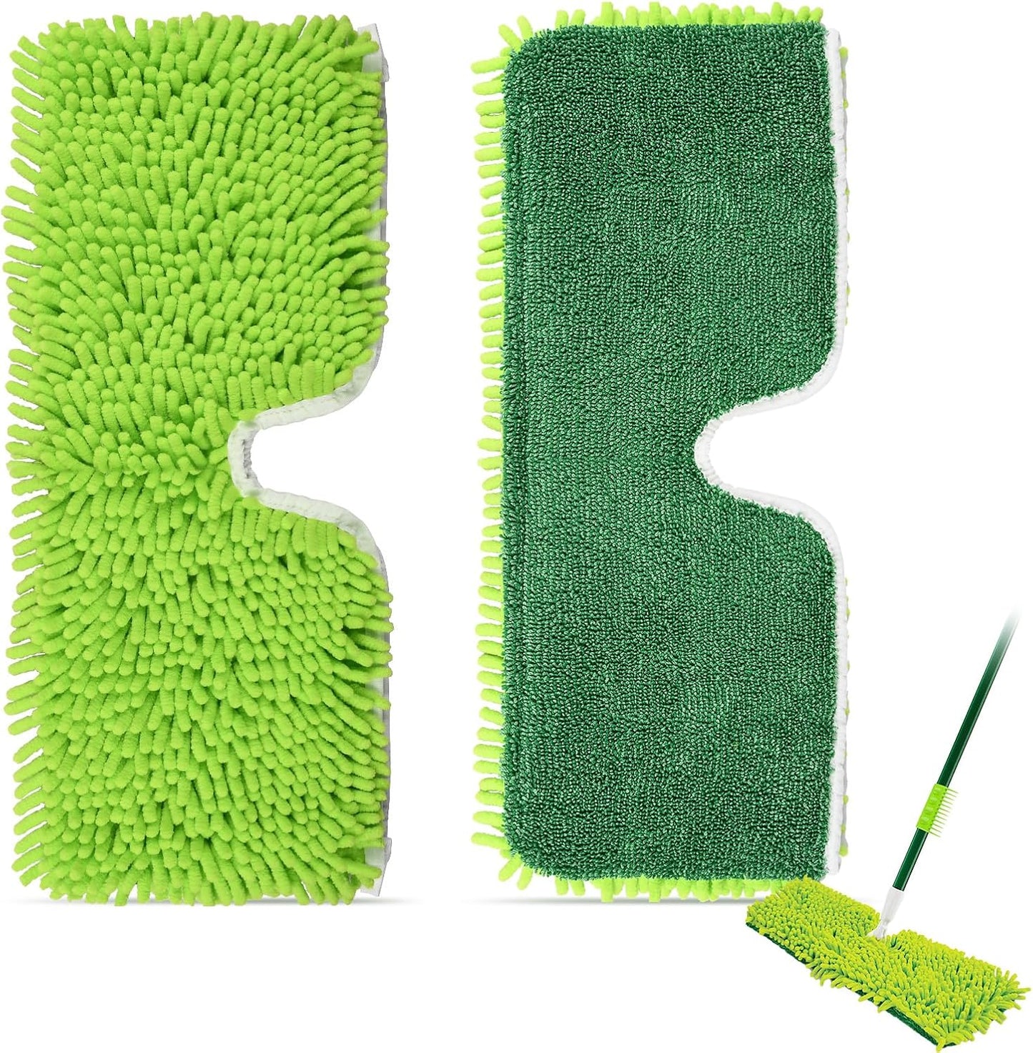 2 Pzas Cabezales Microfibra 2 Lados para Mopa Libman 18pulg