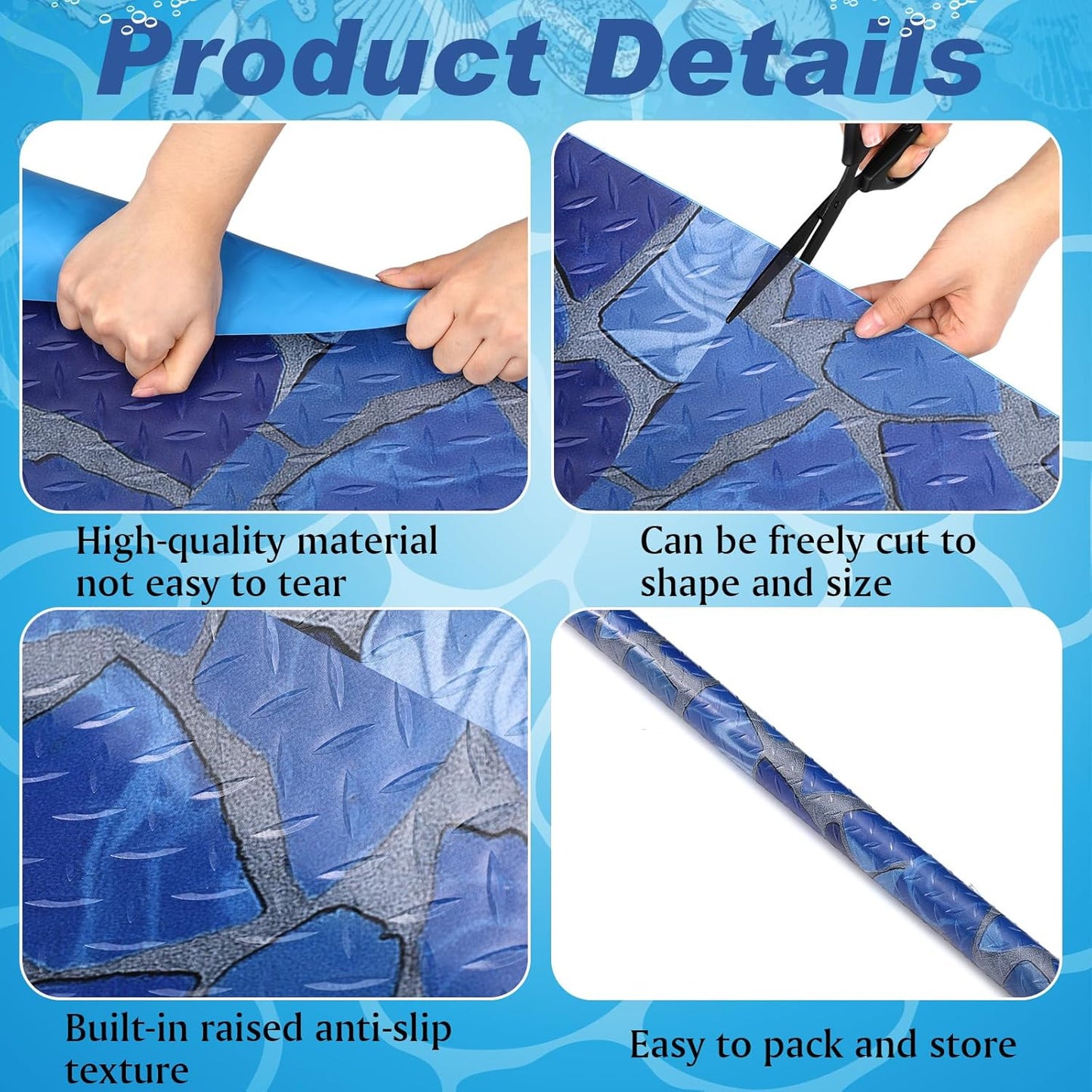 Tapete antideslizante para escalera de piscina