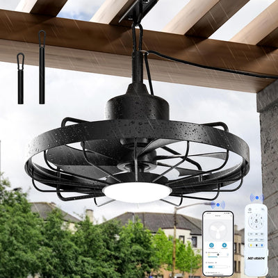 Ventilador techo 20pulg luz LED 3CCT control APP