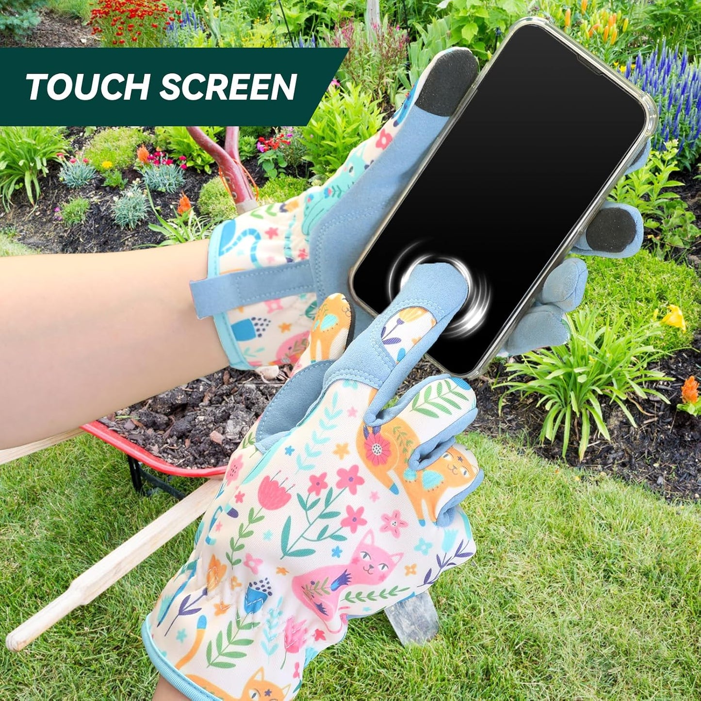 Guantes jardinería mujer tacto agarre resistente espinas