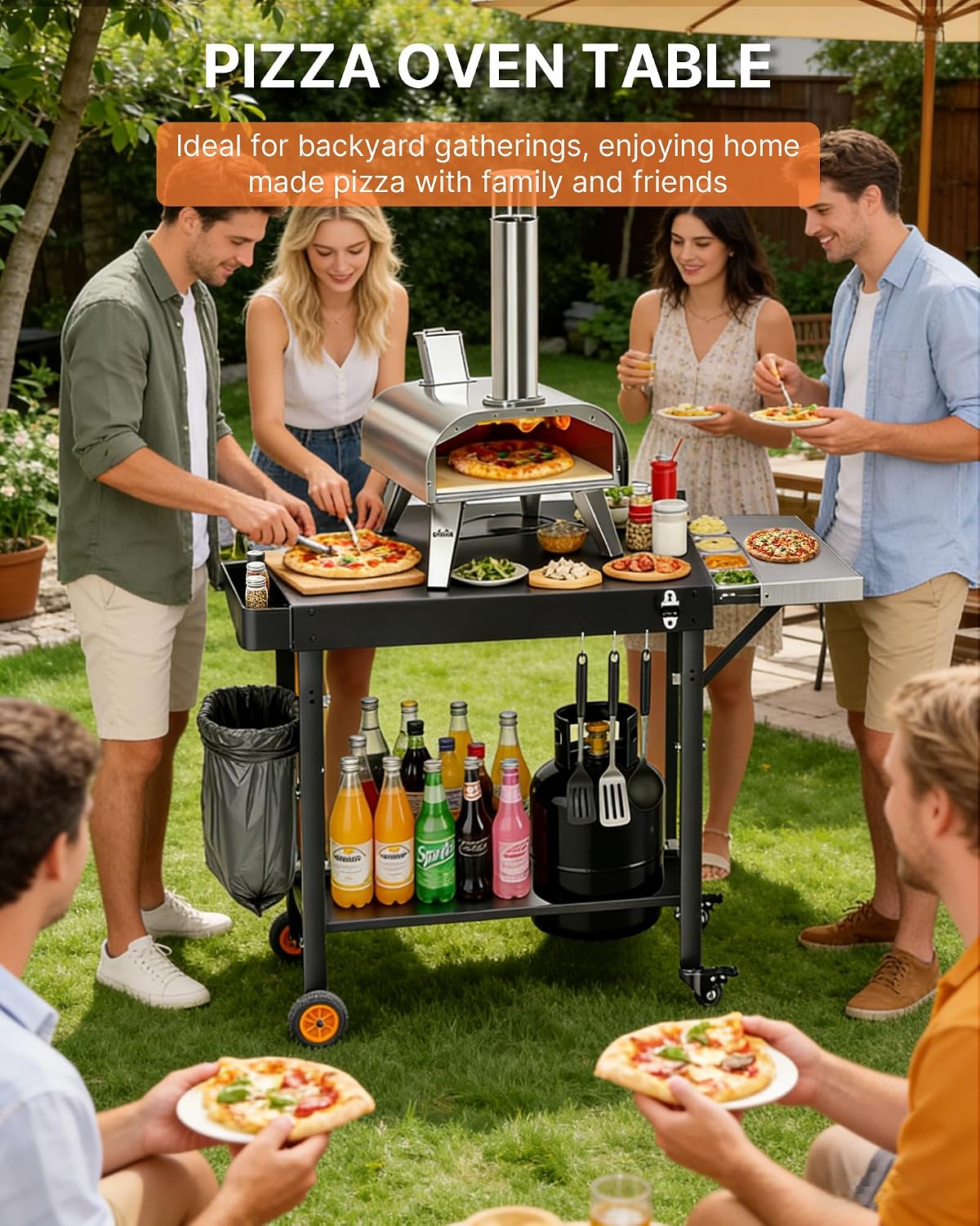 Mesa horno pizza portátil para barbacoa Ninja Woodfire