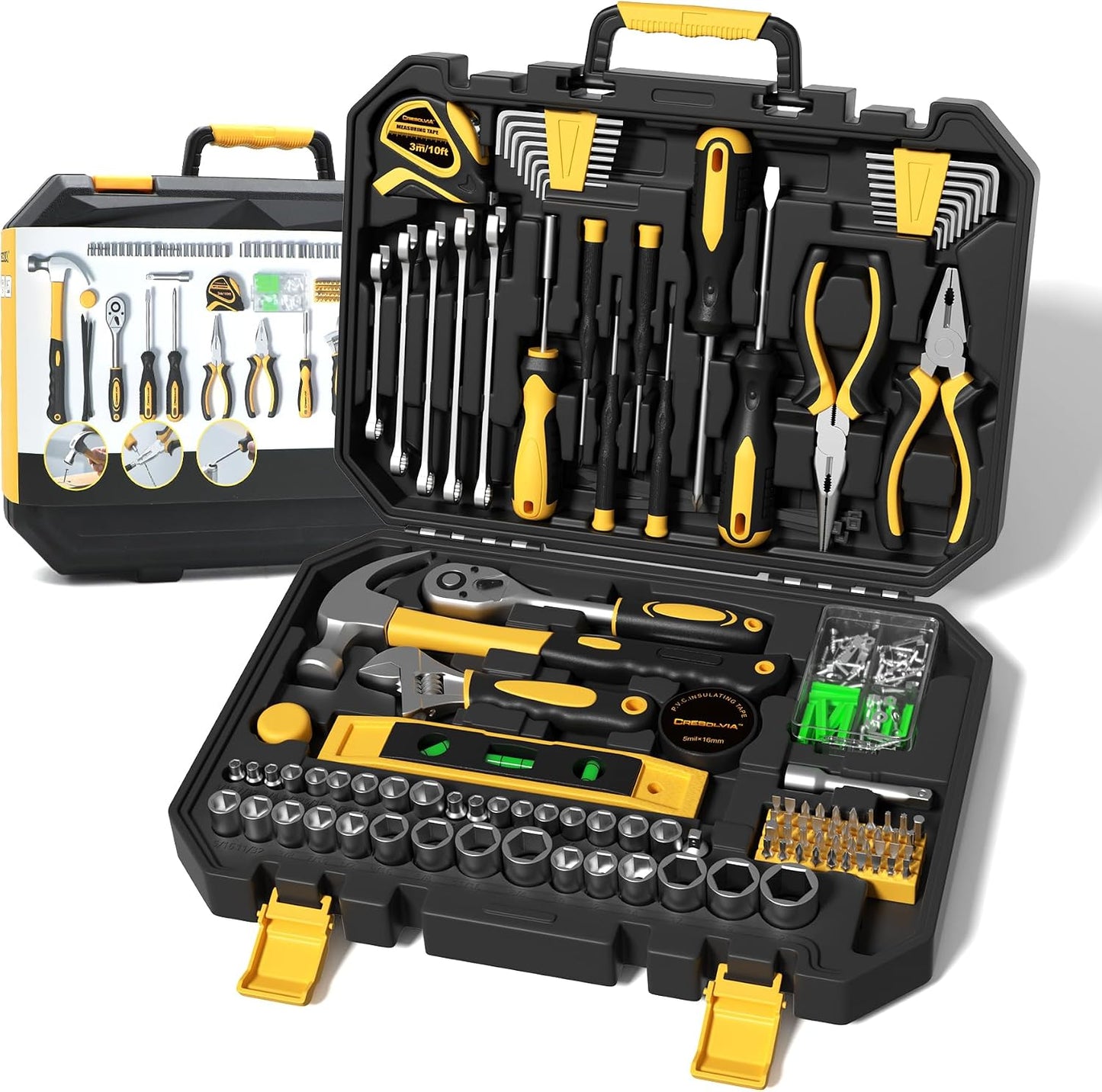 Kit 209 Pzas Herramientas Hogar y Automóvil