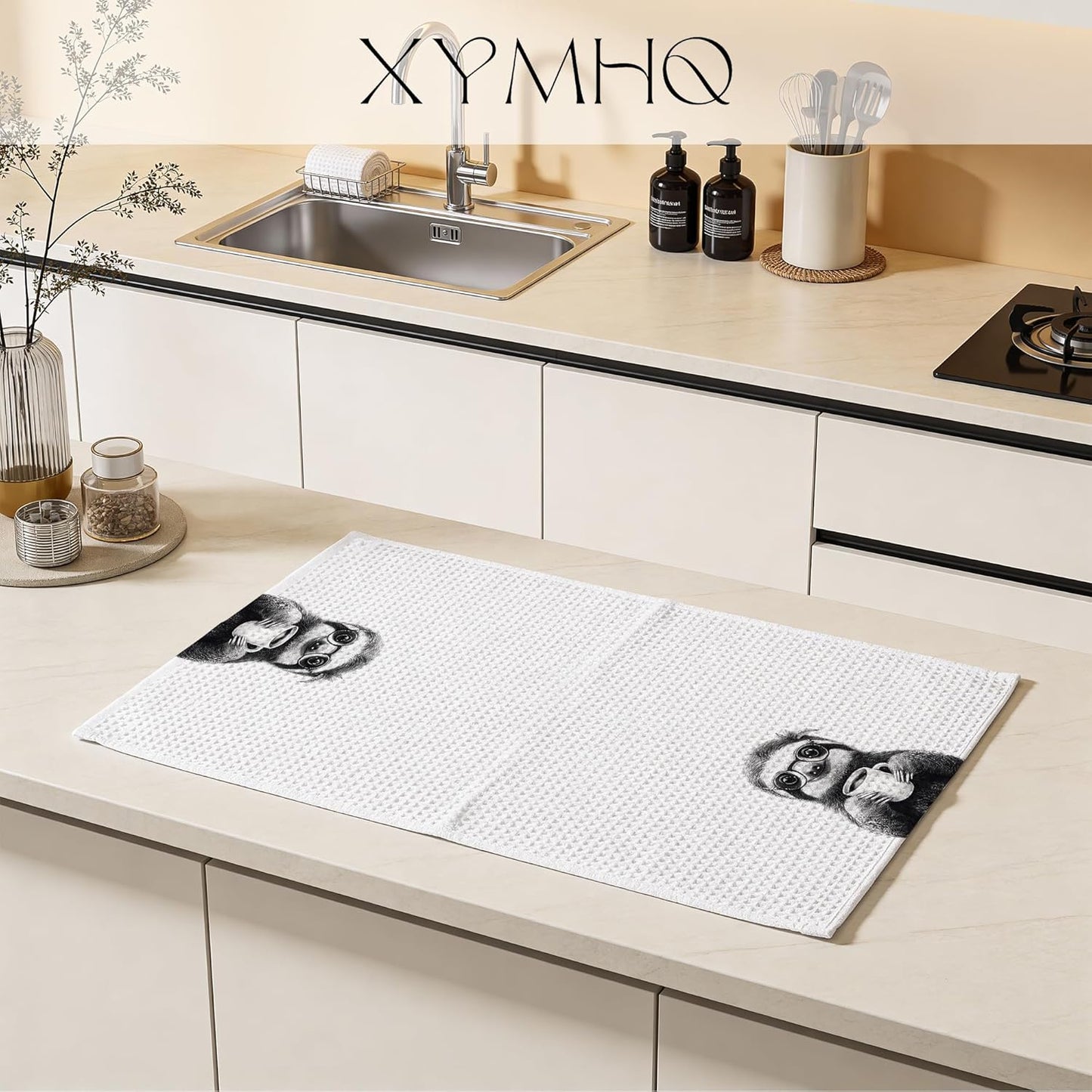 Toalla de cocina temática de selva con diseño de perezoso