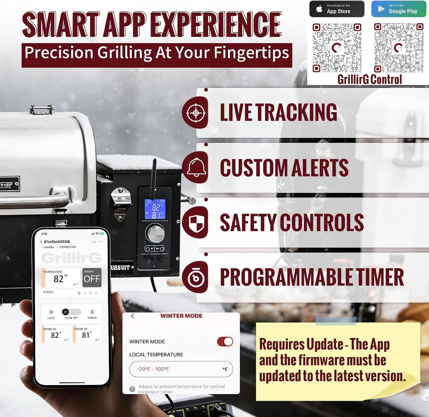Kit controlador PID WiFi para parrillas Camp Chef con 2 sondas