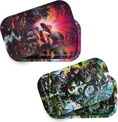 Tray de metal con tapa magnética suave de PVC para decorar casa, café, snacks y regalos