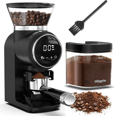 Molinillo Café Eléctrico Rebabas Cónicas 30 Tamaños Panel Táctil