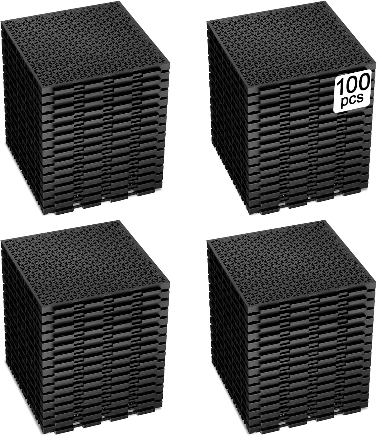 100 Cojines Antiderrap con Tapete Drenaje 10x10pulg