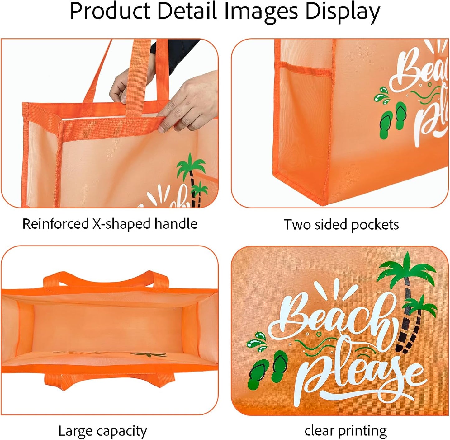 Bolsas playa malla plegable a prueba de arena