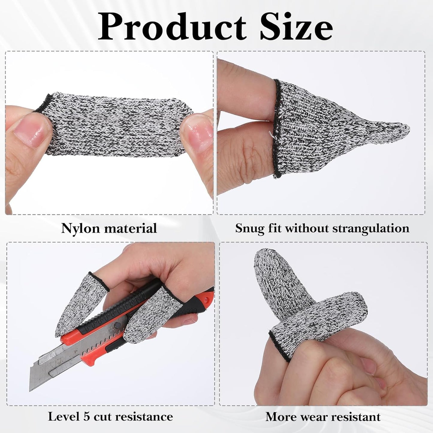 Protectores dedos reutilizables transpirables para cocina y jardín
