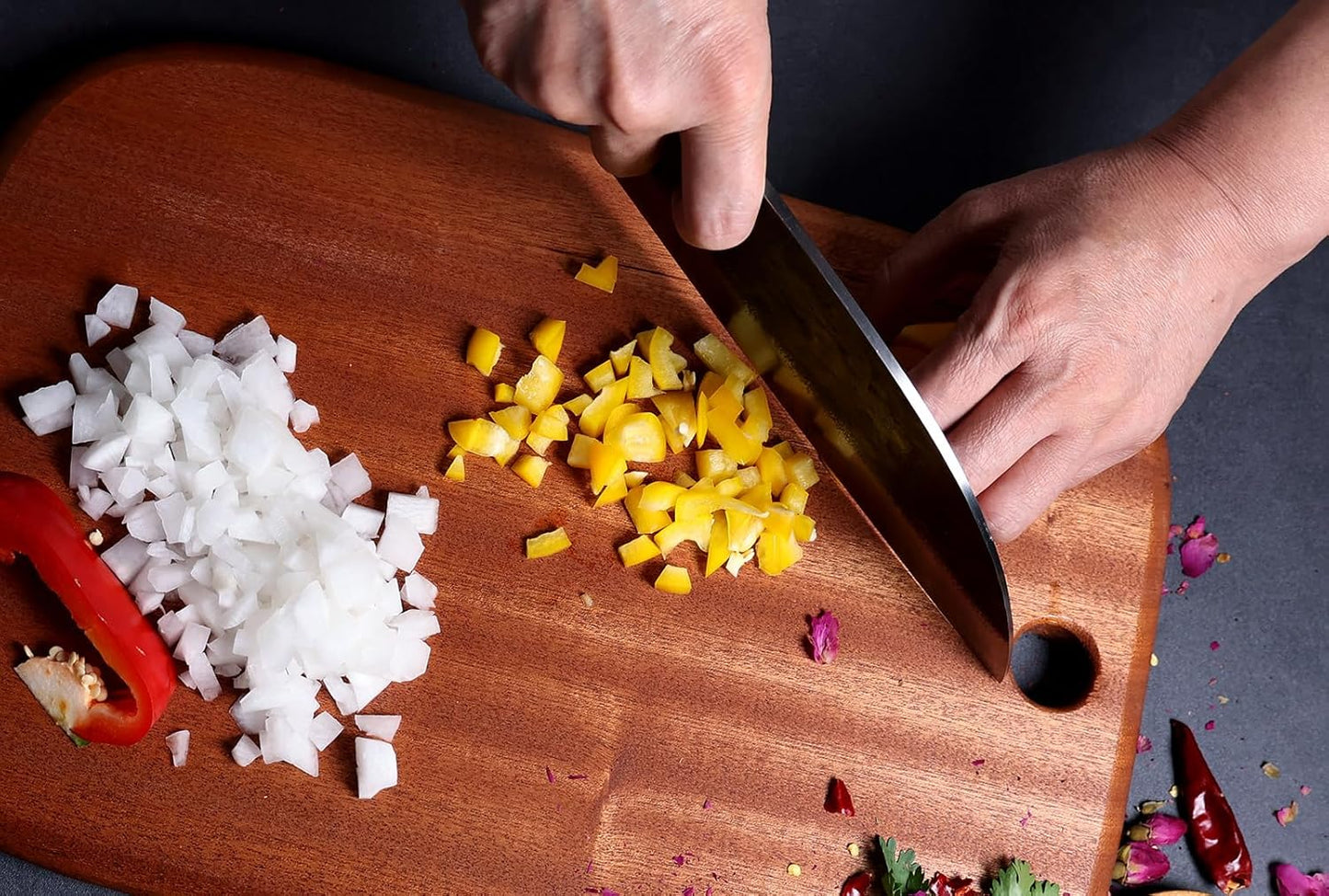 Cuchillo Chef Acero Carbono Forjado a Mano con Funda