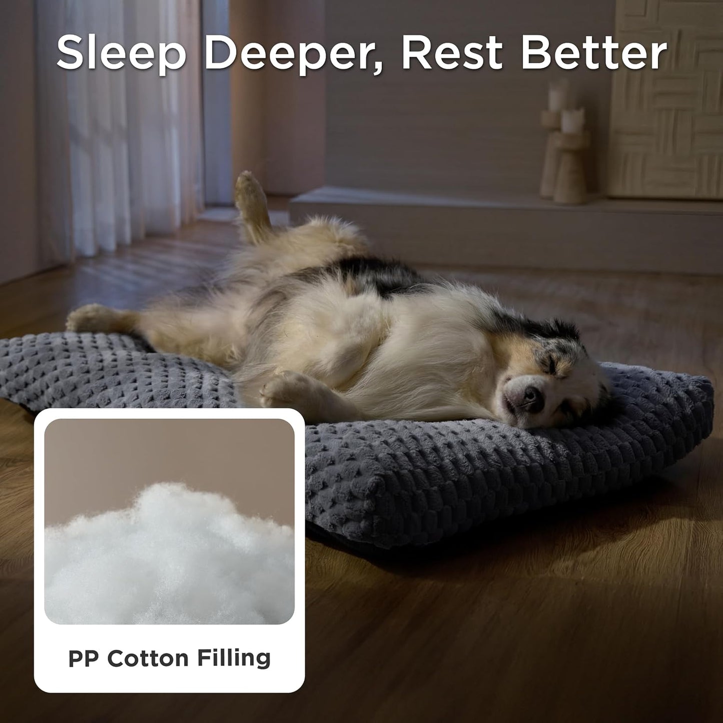 Cama lavable perro grande suave forro polar antideslizante