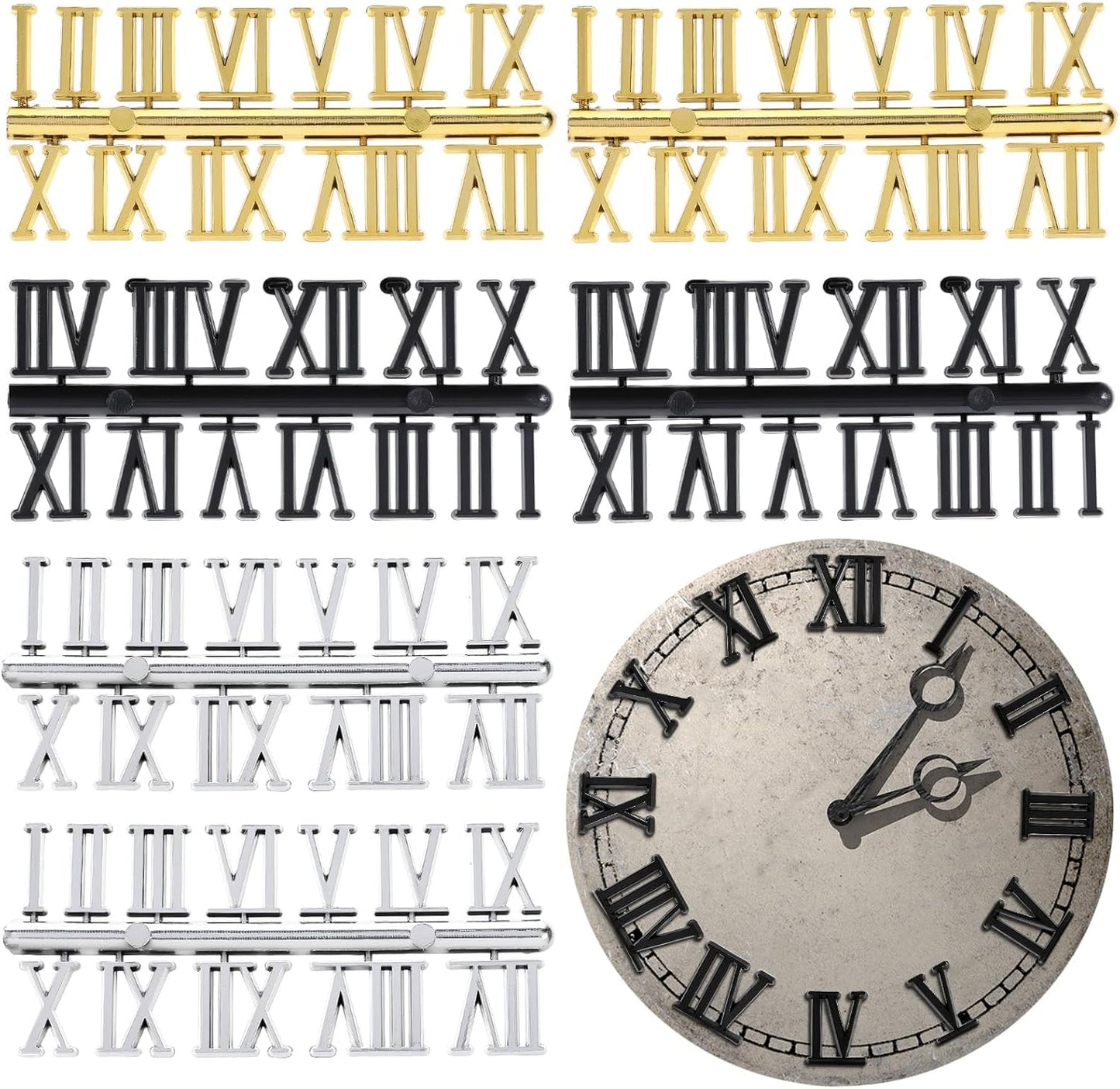 Kit 6 números reloj romanos digitales para bricolaje
