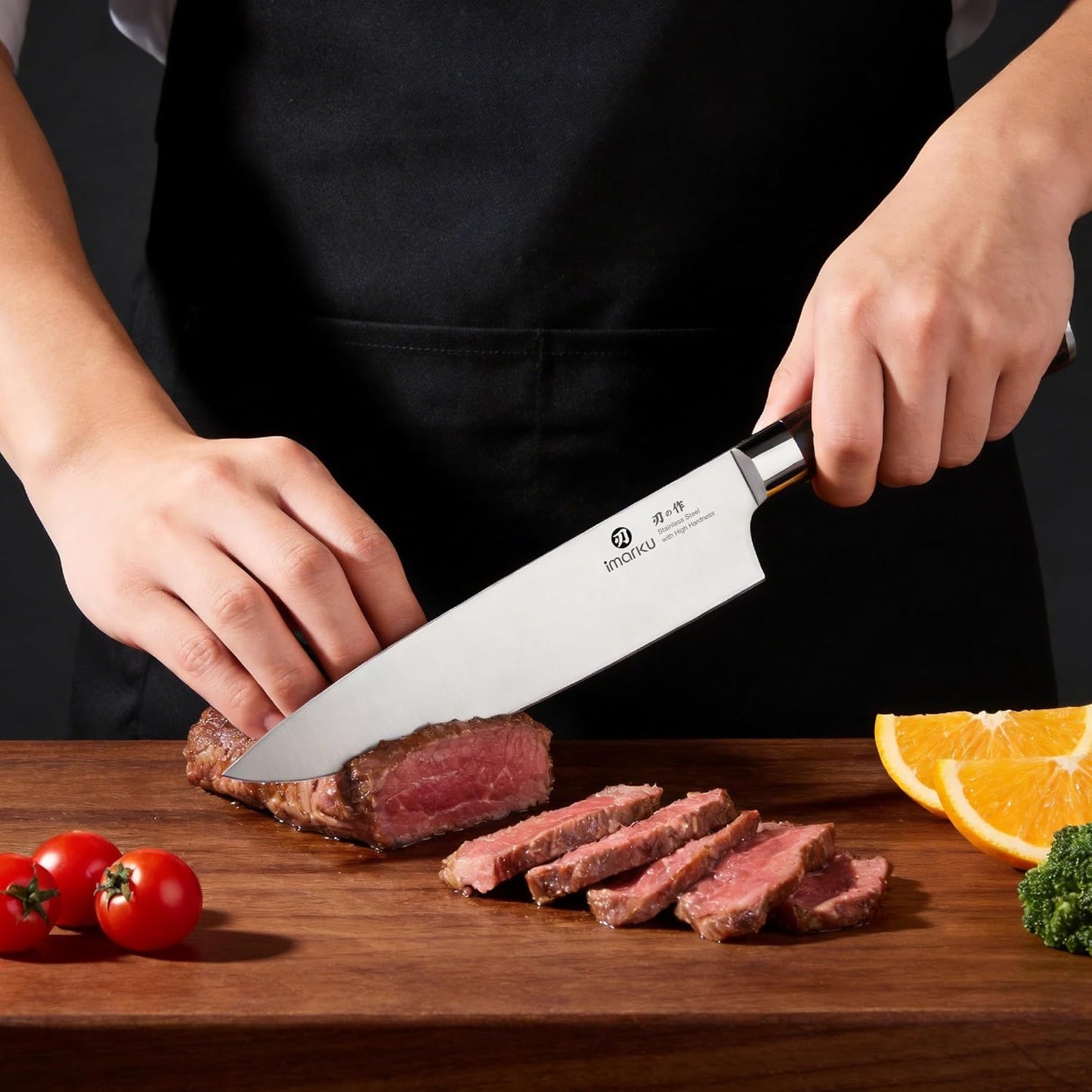 Set 3 Cuchillos Chef Acero Inox Alto Carbono Mango Madera