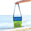 Bolsa playa recolección conchas 3 bolsillos verde