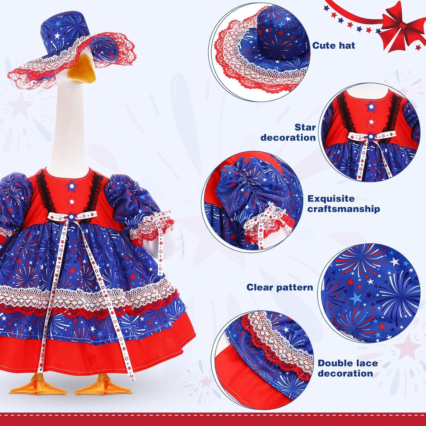Traje ganso patriótico plástico 23pulg para 4 de Julio