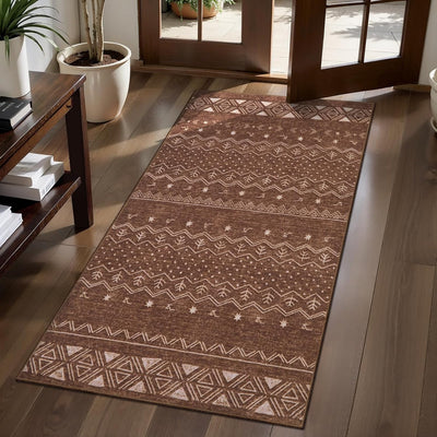 Alfombra pasillo 2x4ft antideslizante marrón café