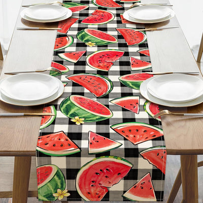 Camino mesa comedor sandía verano arpillera cuadros decoracion