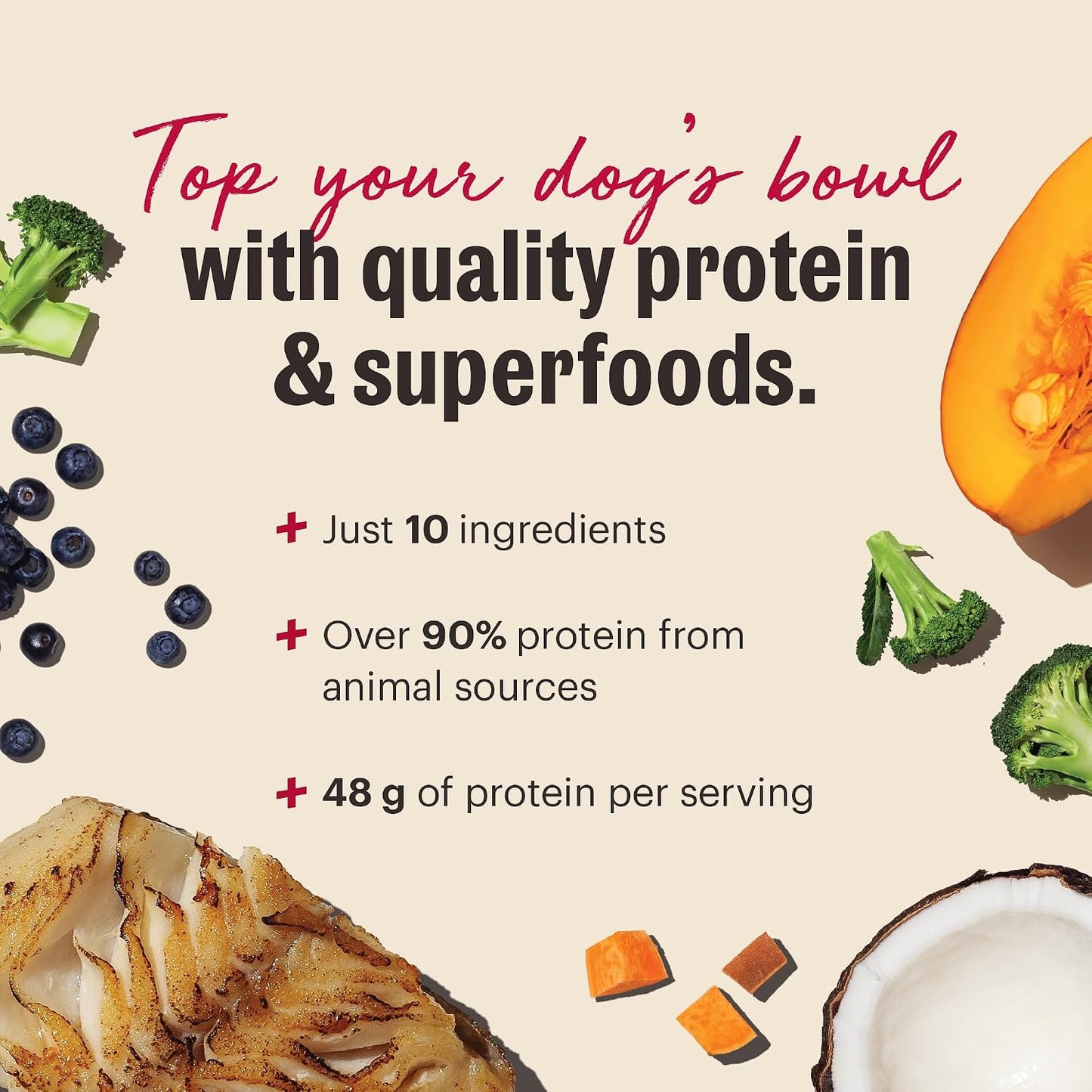 Alimento para perros superalimentos pescado sin granos 12oz