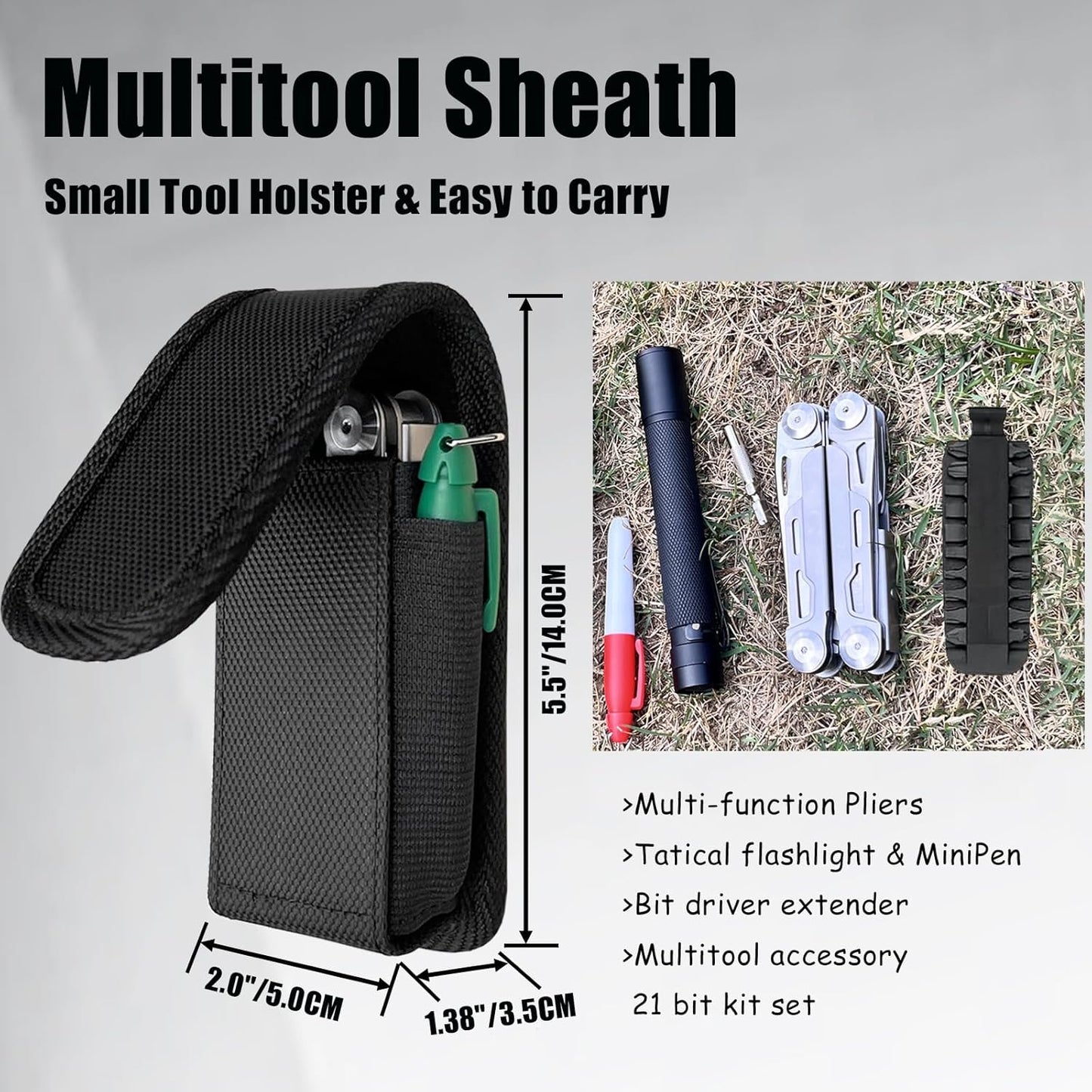 Funda multiherramienta EDC con cierre magnético