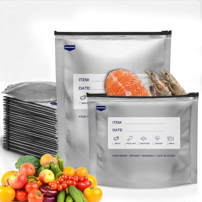 30 Pzas Bolsas Aluminio Almacenamiento Reutilizables