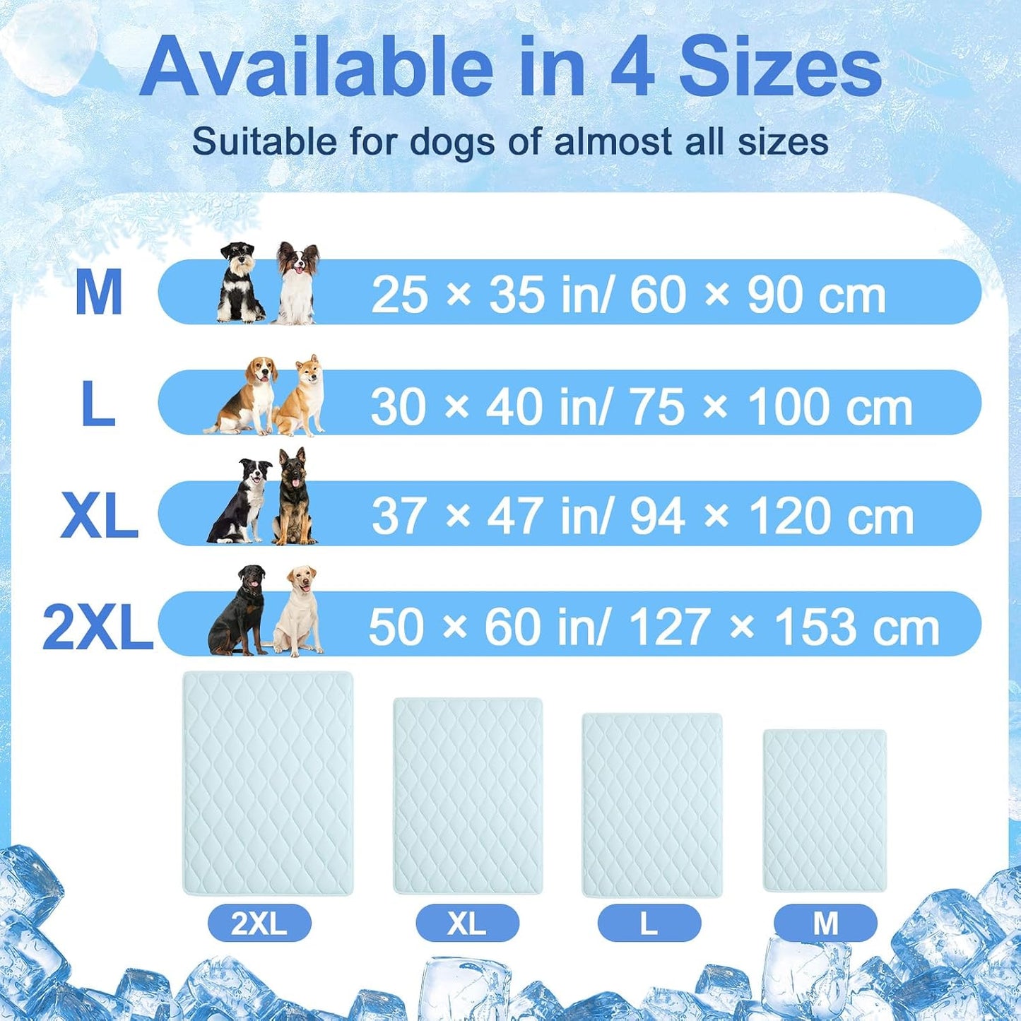 Manta refrescante para perros 37x47pulg
